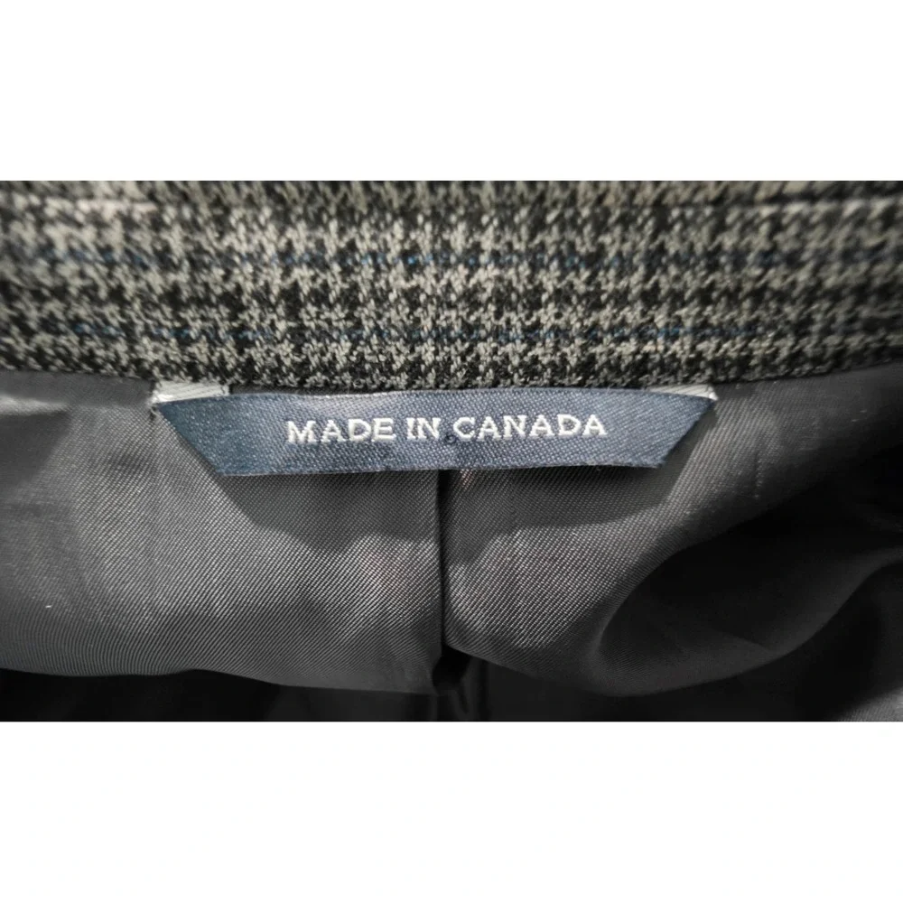 Ralph , Ralph Lauren  Mens 42R Gray Blue Micro Check Wool Sport Coat Blazer